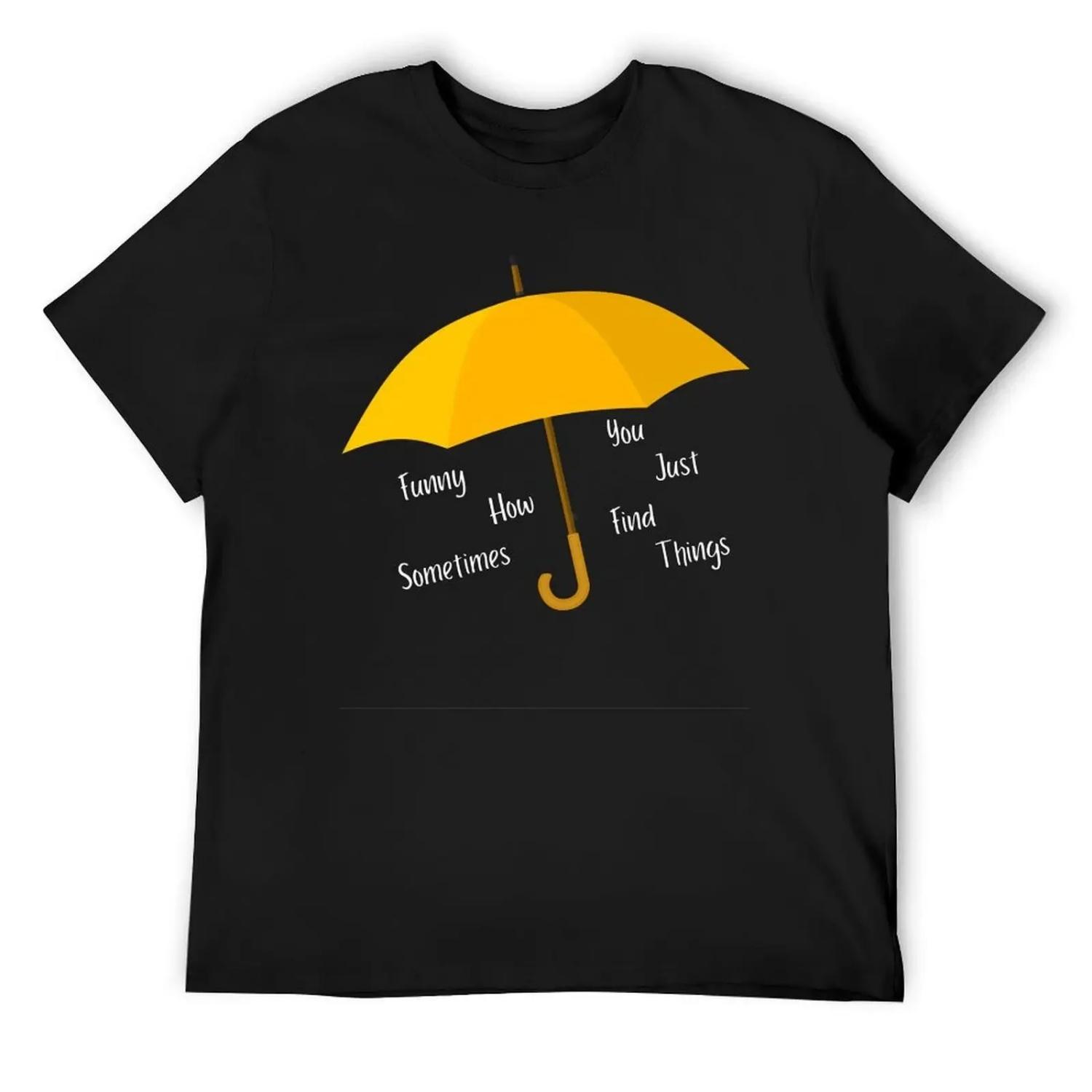 

желтый зонт забавно как иногда просто находишь вещи Футболка HIMYM синий архив футболки больших размеров для мужчин графическая S чёрный