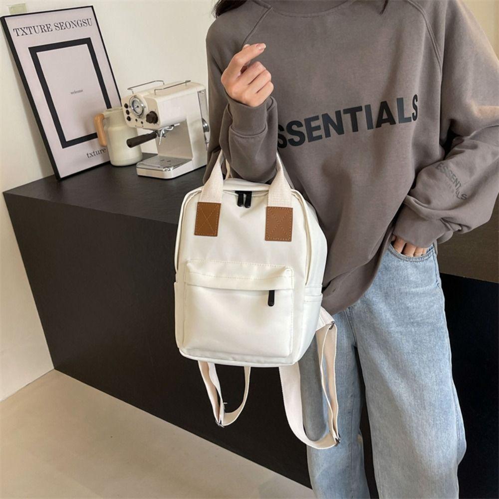 Mini Children's Backpack Simple School Bag Preppy Students Backpack Square School Bag  Student