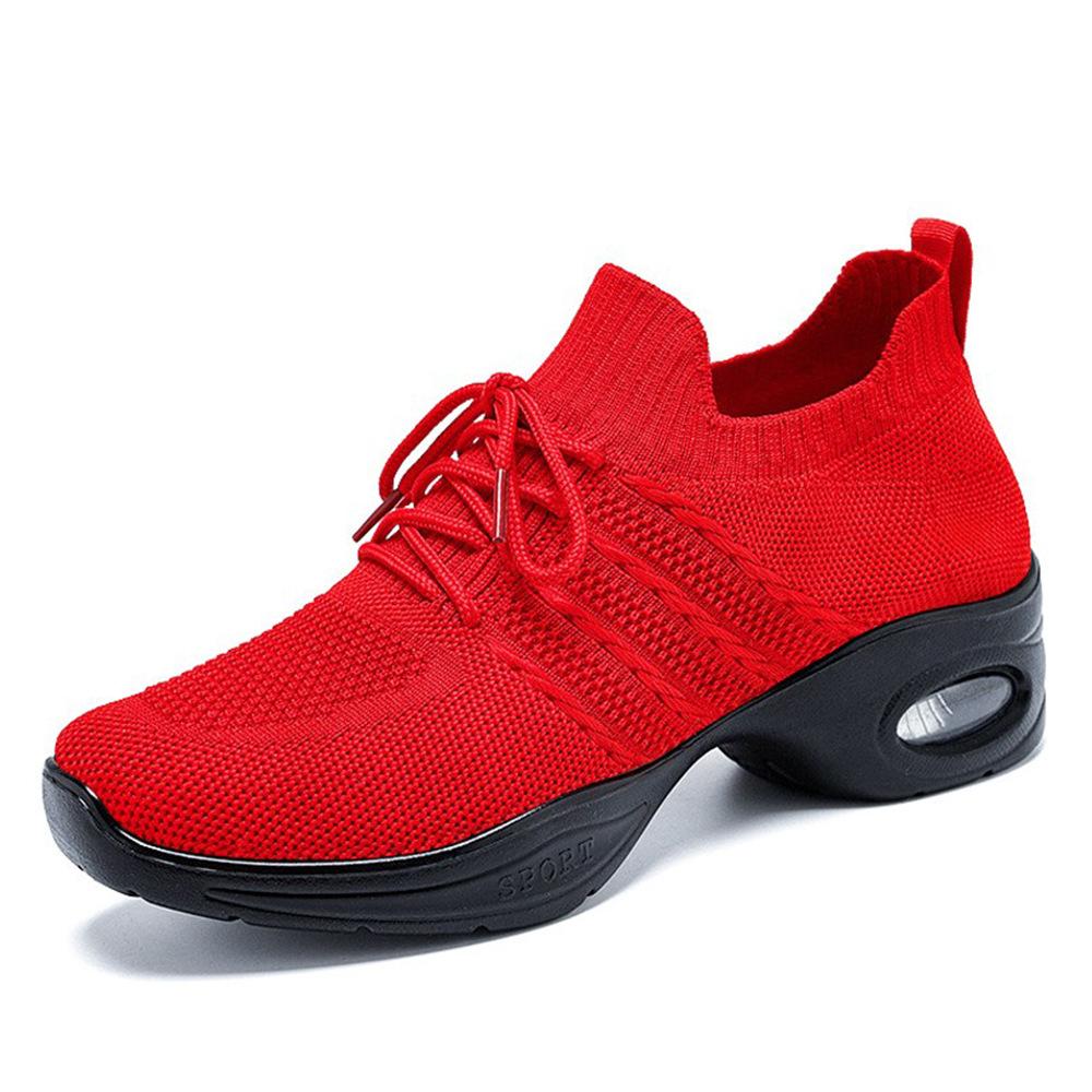 Dance shoes women's new women's polyurethane thick-soled lightweight square dance shoes middle-aged and elderly mothers breathable walking shoes