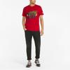 Puma X T-shirt męski z nadrukiem Batman, z okrągłym dekoltem i krótkim rękawem, bluzki, wiśniowoczerwony 534727-11