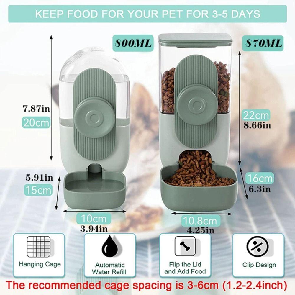 Cage Hanging Pet Food Water Bottle Automatic Dog Feeding Bowl Pet Food Storage Container  Kittens