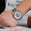 Reloj Mecánico Automático para Hombre Winner Esqueleto Multiesfera Correa de Acero Inoxidable Reloj de Pulsera