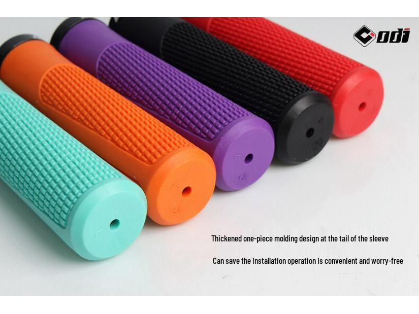 American ODI Anti-Slip Shock-Absorbing Lock-On Rubber Grips for Mountain, Fixed Gear, and Folding Bikes