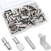 104PCS Shelf Pin Kit, 4 Styles of Nickel Plated Shelf Support Pins, Shelf Pin Kit for Kitchen Furniture and Cloakrooms