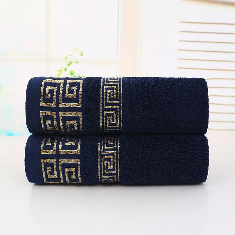 Embroidered Bath Cotton Towel Washcloth Solid Color Extra Thick Daily Women Men