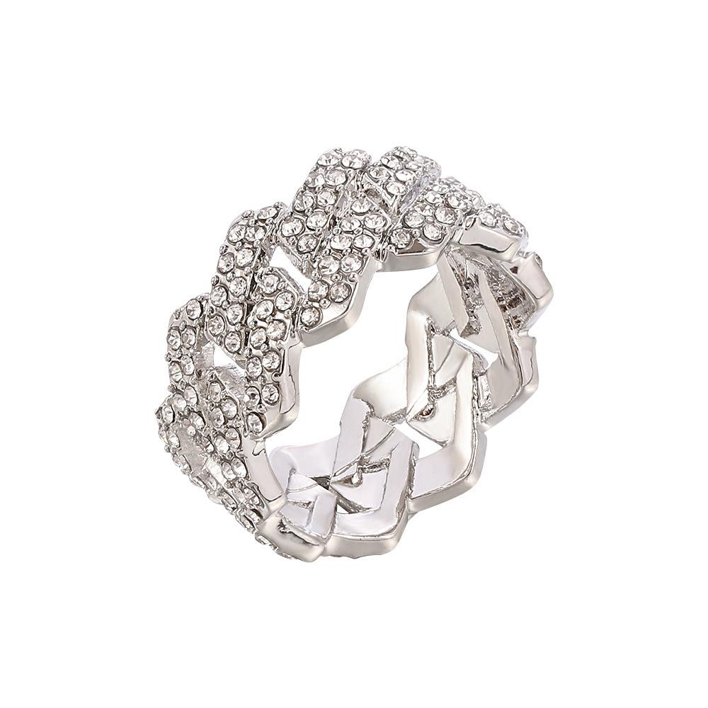 Domineering and Fashionable Cuban Diamond Rings, Fashionable and Cool New Version of the Ring Trend