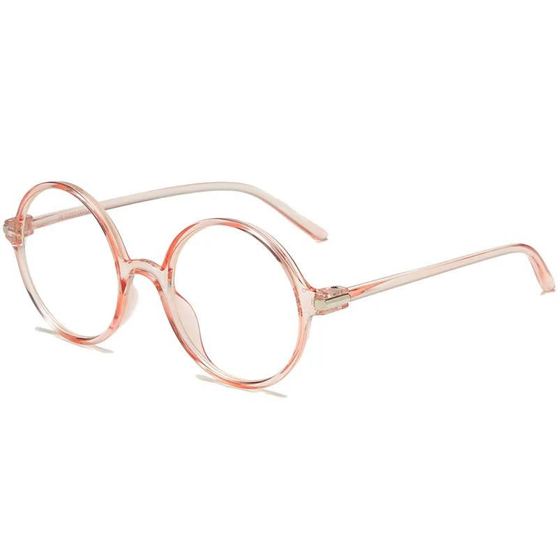 Retro Round Anti Blue Light Glasses, Flat Lenses, Transparent Lenses, Fashionable Glasses, Eye Protection Glasses Frame