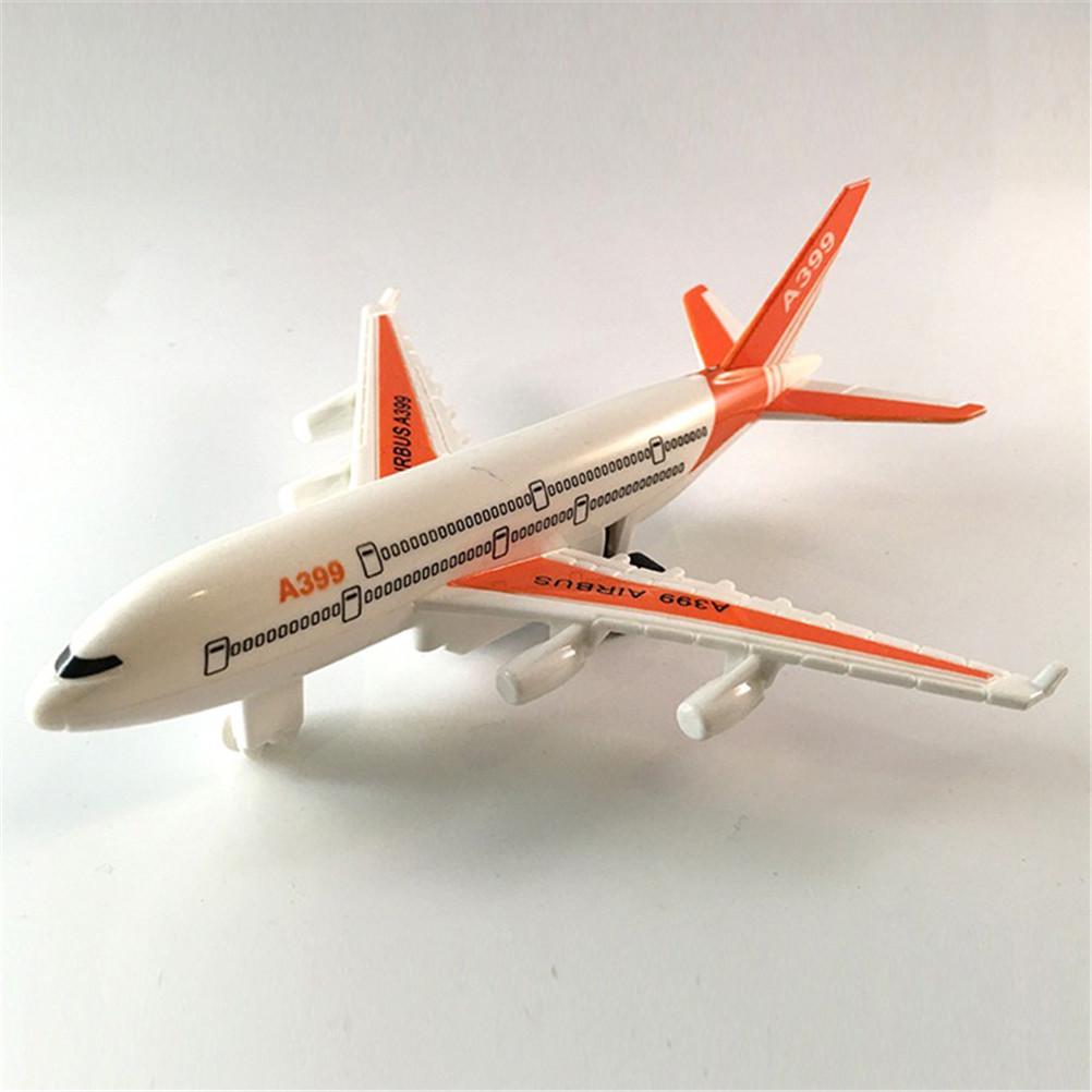 Plastic Air Bus Model Kids Children Pull Back Airliner Passenger Plane Model