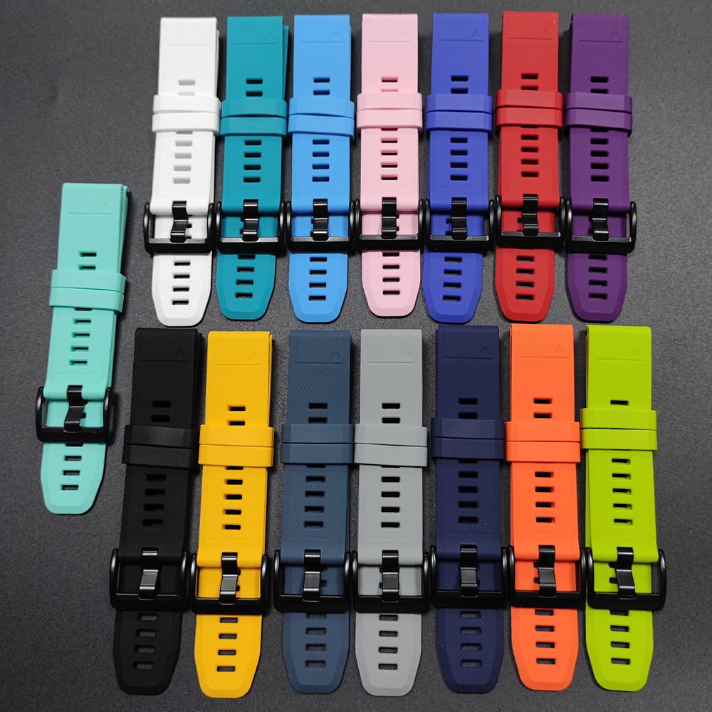 22mm 26mm Sport-Silikonarmband für Garmin Fenix 5 Plus 5x Sapphire 6 6X 7 7X 8 8Pro Epix Pro Enduro 3 Schnellwechsel-Uhrenarmbänder 3