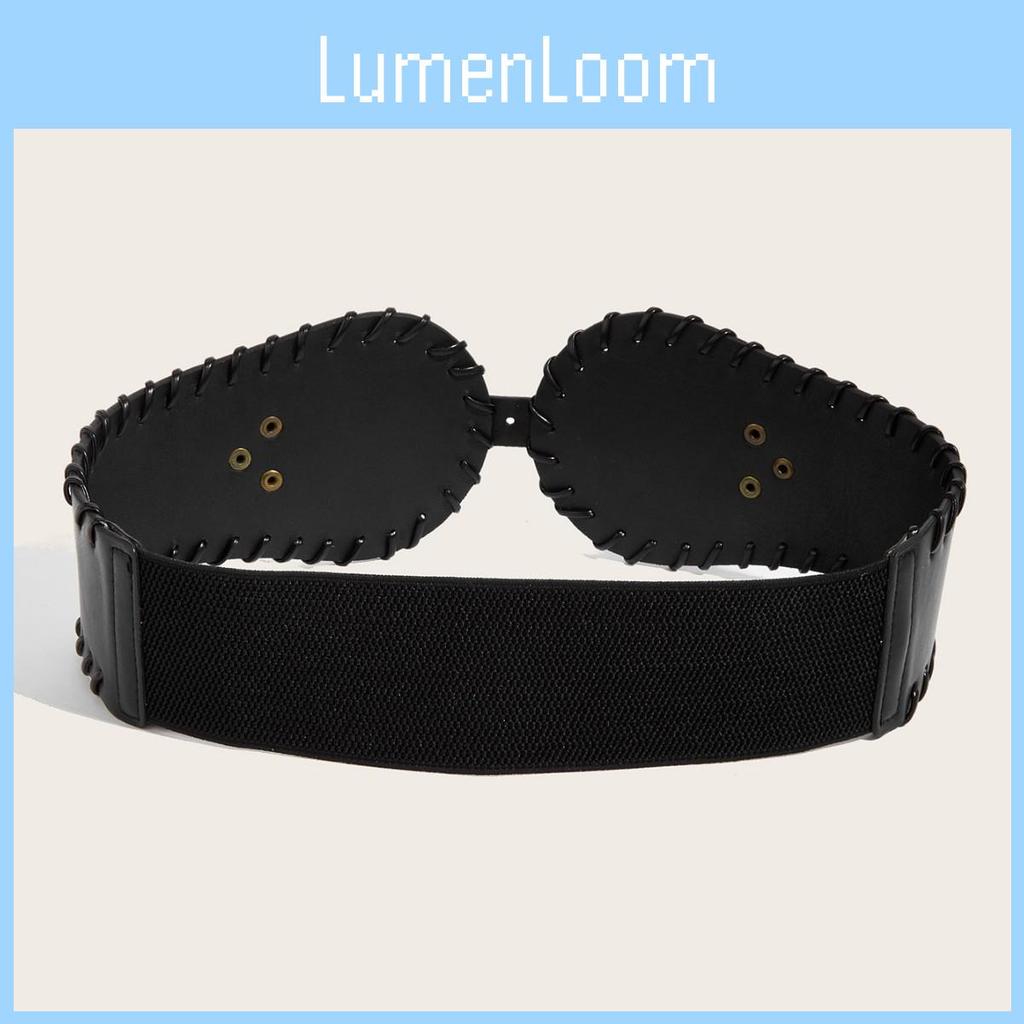 Metal Stylish Retro Waist Cincher Women Elastic Belt Wide Width Coats Dresses