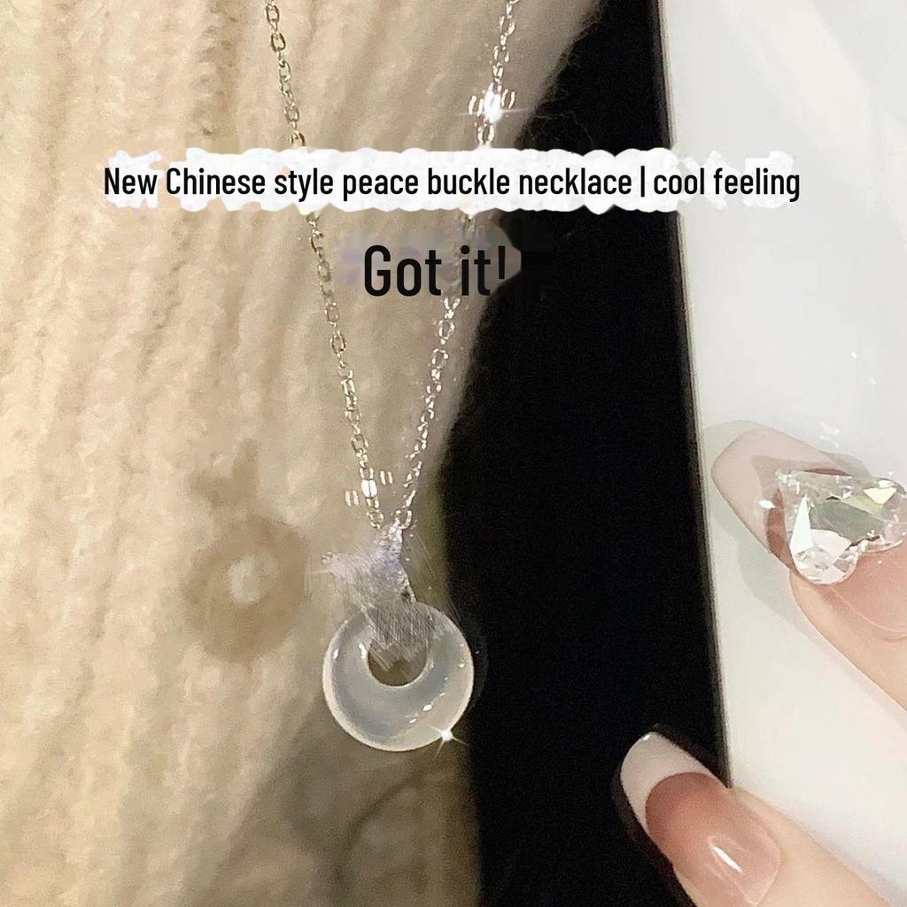 Zen-Inspired Retro Ceramic Necklace for Women - Handwoven Niche Clavicle Chain