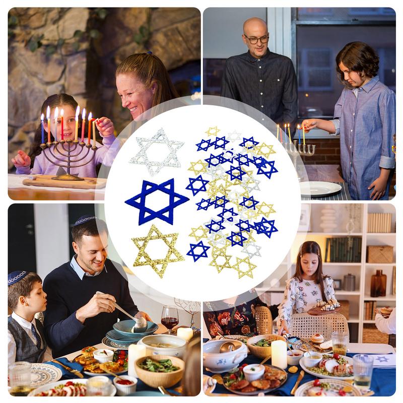 50 Pcs Hanukkah Decoration Non-woven Party Adorn Christmas Sto Table for Decorations Ornament Decorate Centerpiece