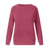 Ladies' Casual And Fashionable Pocket Solid Color Round Neck Long Sleeved Sweatshirt