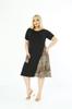 Women's Big Size Dress Cross Detailed Single Pocket Knee Length Short Sleeve Midi Length Stylish Summer Combed Cotton Dress