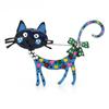 Lovely Cat Brooches 2-color Enamel Pet Animal Party Casual Brooch Pins For Women Men Gifts
