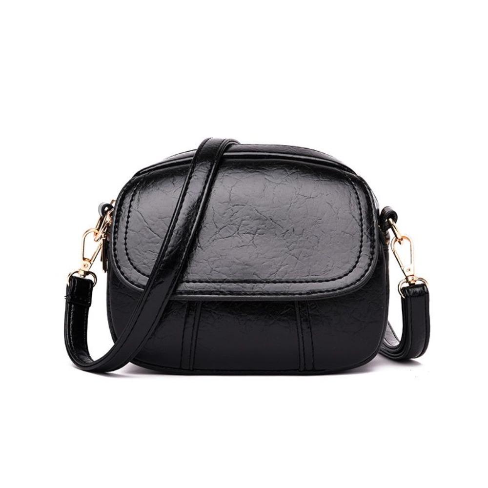 Mini Women's Bag 2025 New Fashion Retro Leather Texture Small Round Bag Shoulder Messenger Bag