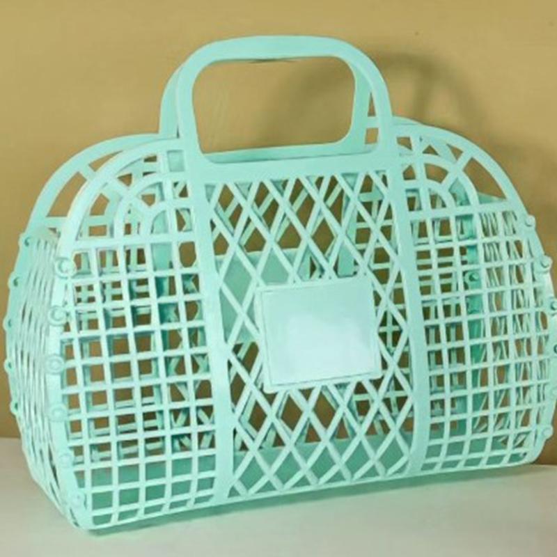 Detachable Shower Basket Plastic Bath Basket Bathroom Hollow Wash Storage Basket Shopping Basket Home Storage Organization 2025