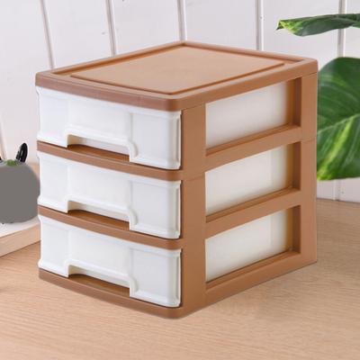 Stolný úložný priestor Zásuvkový úložný box Veľkokapacitný 3-vrstvový dizajn Stohovateľné zásuvky organizér Kozmetický kufrík