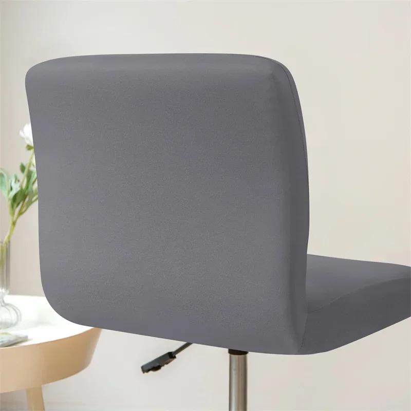 1PC Stretch Bar Chair Cover Solid Color Short Back Bar Stool Covers Small Size Dining Room Barstool Slipcover Hotel Cafe Counter