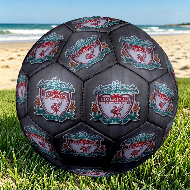 Liverpool F.C. Aufdruck Größe 5 Fußball, PU Verschleißfester Fußball für Spieltraining und tägliches Üben, Geburtstagsgeschenk für Fußballfans
