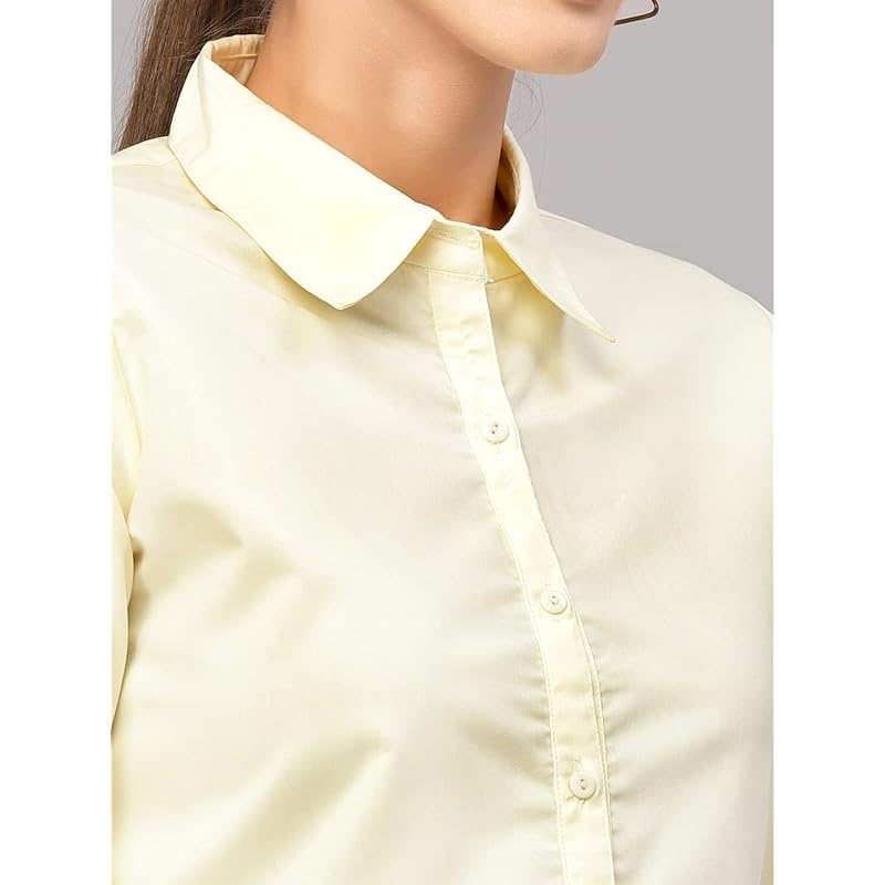 

Style Quotient Women Solid Yellow Polycotton Regular Formal Shirt XS жёлтый