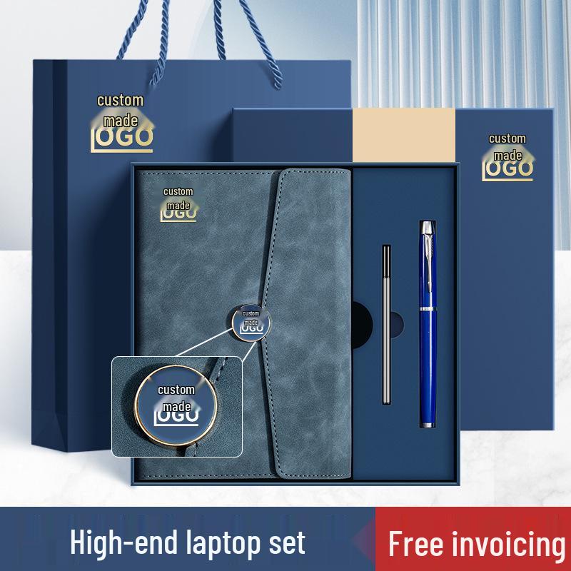 In-Stock A5 Notebook: Business Gift with Thickened Soft Leather, High-Appearance Design, Buckle Closure, and Gift Box