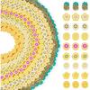 Pandahall 7 Strands 6mm Flat Polymer Clay Beads Speckled Vinyl Heishi Beads 7 Colors Pearlized Colorful Disc Clay Spacer Beads for Friendship