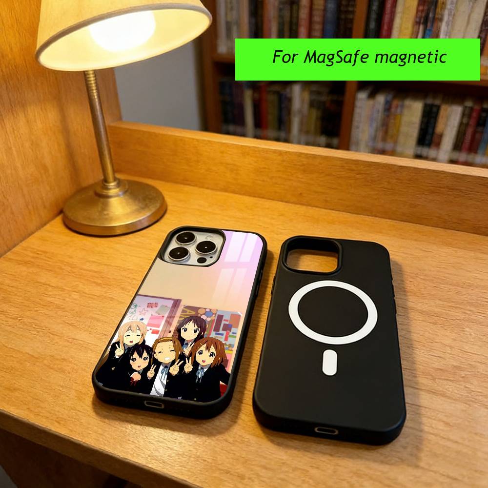 Anime K-ON Phone Case For iPhone17,16,15,14,13,12,11 Plus,Pro Magnetic For Magsafe Wireless Charging iPhone15PROMAX