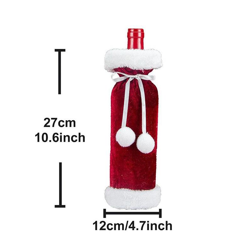 Wine Christmas Bag, Wine Bottle Gift Bag, Reusable Wine Bottle Covers For Xmas Christmas Wedding Birthday Holiday Party Decor