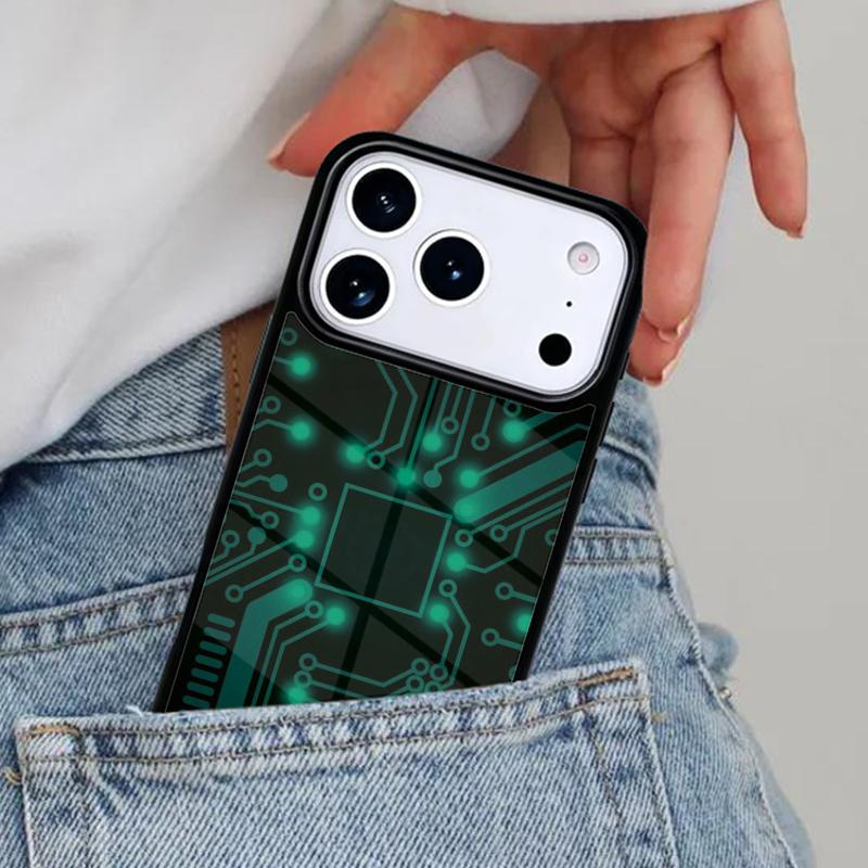 The Integrated Circuit Board Phone Case for iPhone 17ProMax 12 13 14 15 16e 17 Pro Max Plus Air Cover