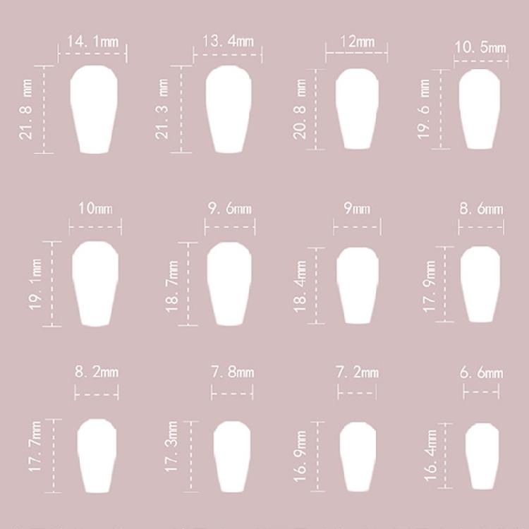 Spring Floarl Press On Nail Coffin False Nail with Flower Designs Stick On Nail Full Cover Artificial Nail for Women