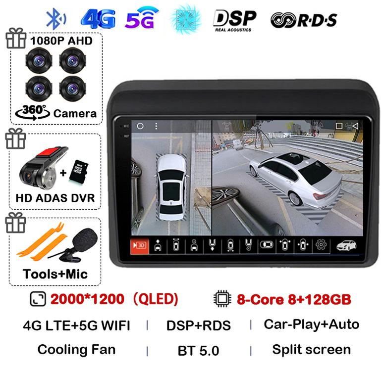 Android 14 Carplay Auto Stereo For Suzuki ERTIGA 2018 2019 2020 Car Radio Multimedia Video Player Car GPS 2 Din DVD 360 Camera