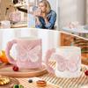 3D Butterfly Coffee Mug Pink Ceramic Cup Valentine's Day Mug Relief Mugs