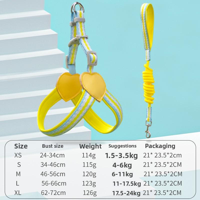 Dog Leash Vest Type Pet Leash Adjustable Small Medium Large Dog Breast Strap Teddy Pet Supplies