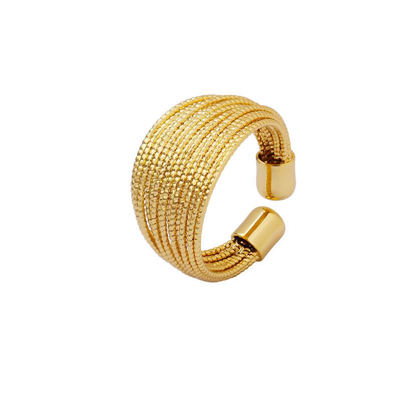 PANJBJ 925 Sterling Silver Texture Ring For Women Hollow Out Minimalism Vintage Jewelry Gift Dropshipping