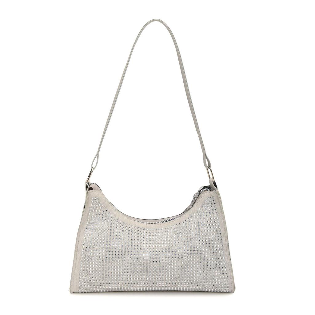New women's bag bright diamond design shoulder bag versatile trendy underarm bag niche design women's bag