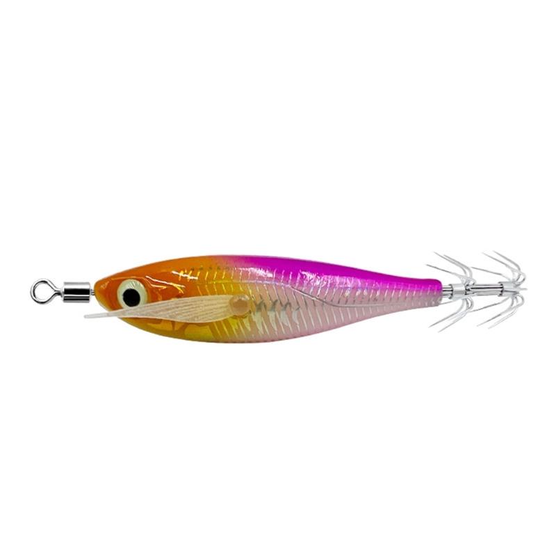 Assorted Color Round Belly Fishing Baits 3D Artificial Fishing Squid Jig Lures with Shrimp Designs for Effective Fishing