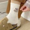 Socks for Girls, Spring and Autumn Animals, Cartoon Women, Mid-calf Socks, Sports Socks, White Socks, Cute Ladies