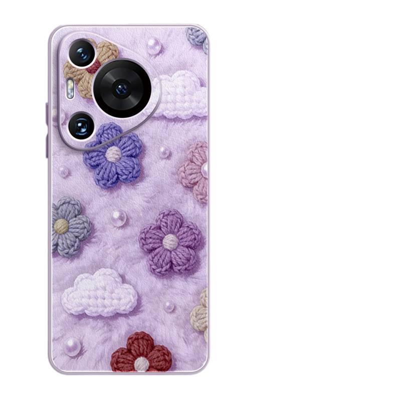 Applicable To Huawei Pura70pro Mobile Phone Case New P50 Lambskin Case Pura80pro All-inclusive Lens P60