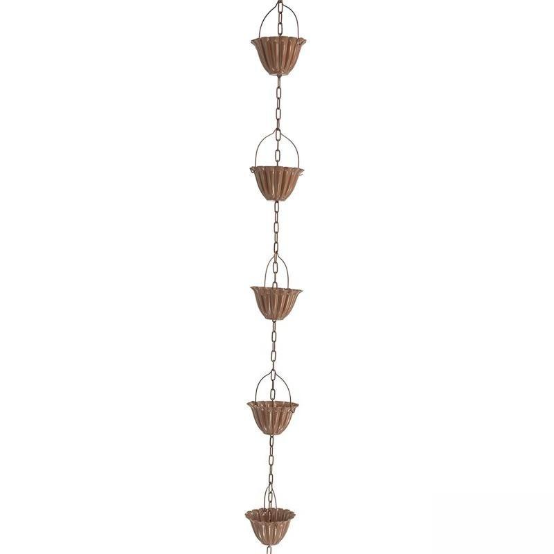 100cm Gutters Rain Chain Replacement Downspouts Decorative Cups Display Pouring Cups Outdoor Rainwater Catcher Chains