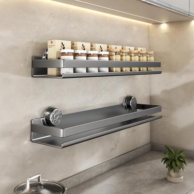 No Punching Wall-mounted Creative Multi-functional Suction Cup Rack, Kitchen Seasoning Storage, Suitable for Bathroom Balcony Rack