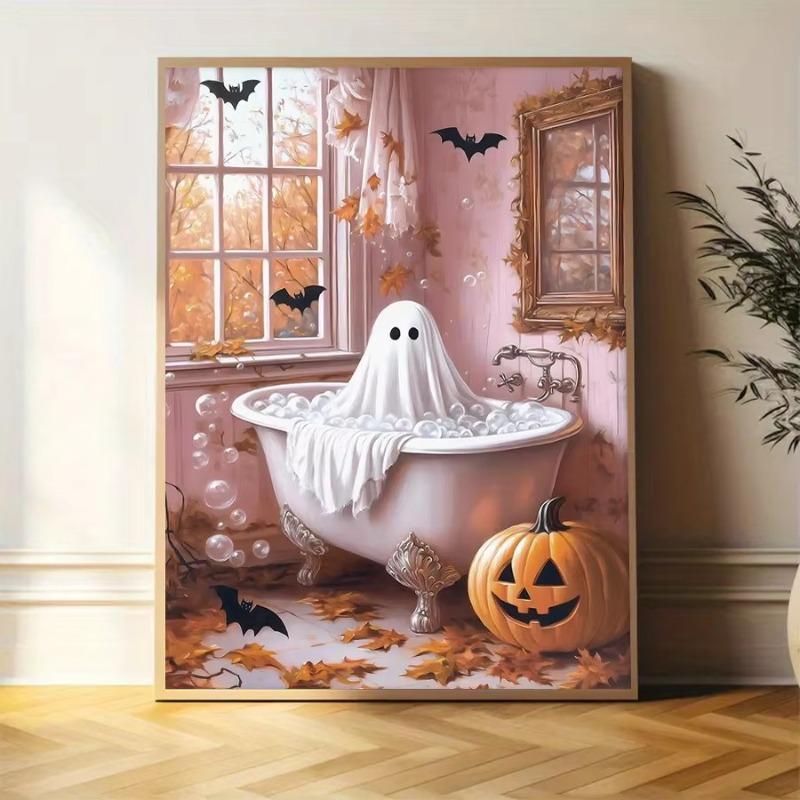 Vintage Wall Art Music Sports Spooky Aesthetics Bicycle Halloween HD Canvas Print Poster Home Living Room Bedroom Decoration