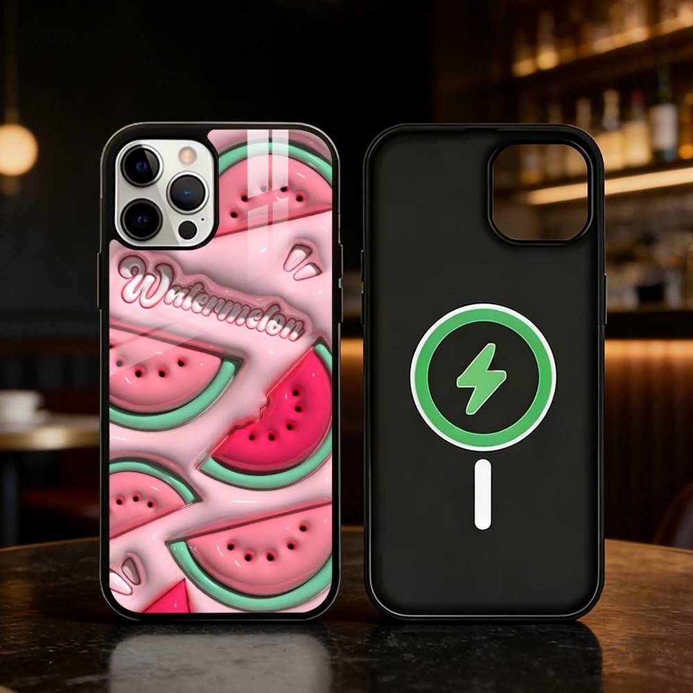 

Watermelon Art Phone Case For iPhone 17/16/15/14/13/12/Plus/Pro/Max for Magnetic Wireless Charging iPhone11PRO