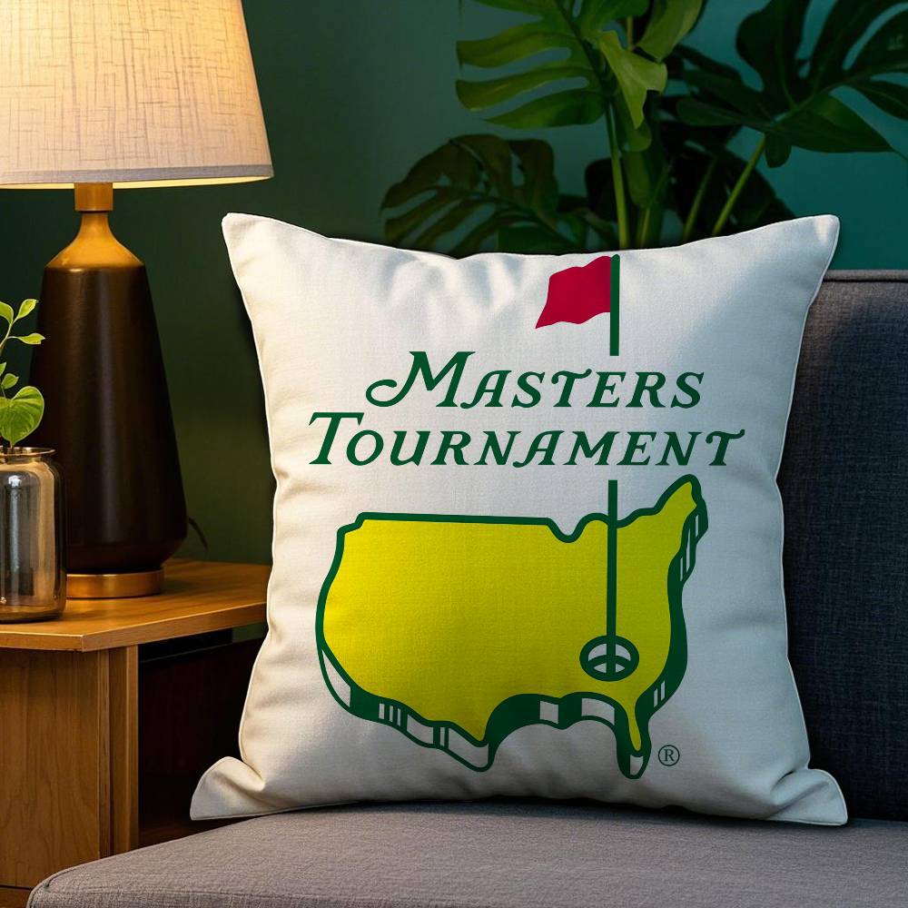 Masters Golf Printing Pillow Case Home Doublesided Printing Short Plush Colorfast Microfiber Cushion Cover