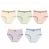 5Pcs Knitted Fabric Seamless Triangle Panties Large Size Mid Waist Underwear  Student Girl