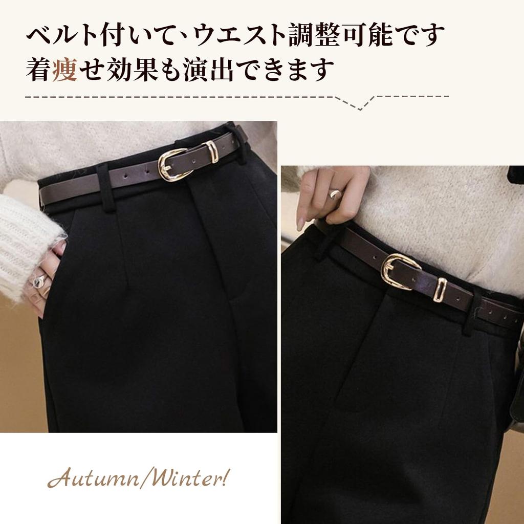 Shorts with for Commuting and School Women's Wide-leg Shorts, Stylish, Fall/Winter Shorts, Warm, Thick, Fashionable, High-Waisted Pockets,