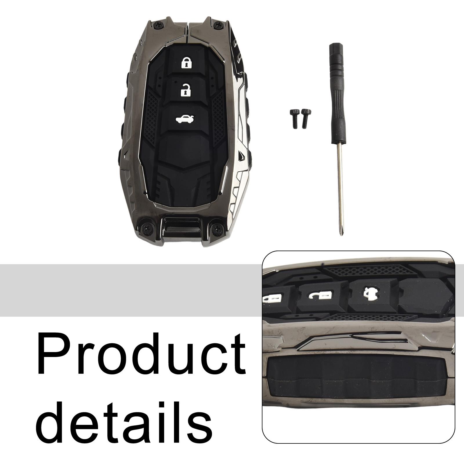 

Premium Black Zinc Alloy Key Case for Toyota For Land For Cruiser Models