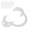 20pcs Disposable Lip Cheek Retractor Transparent CShape Teeth Whitening Mouth Opener(L )