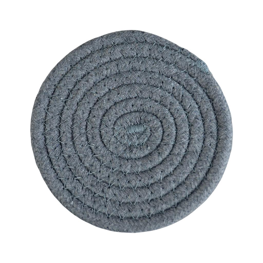 Round Cotton Rope Trivet - Heat Placemat for  Casserole Dishes, Thick Knitted Table Protector