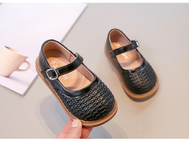 Girls' 2026 Spring Soft-Soled Leather Princess Loafers